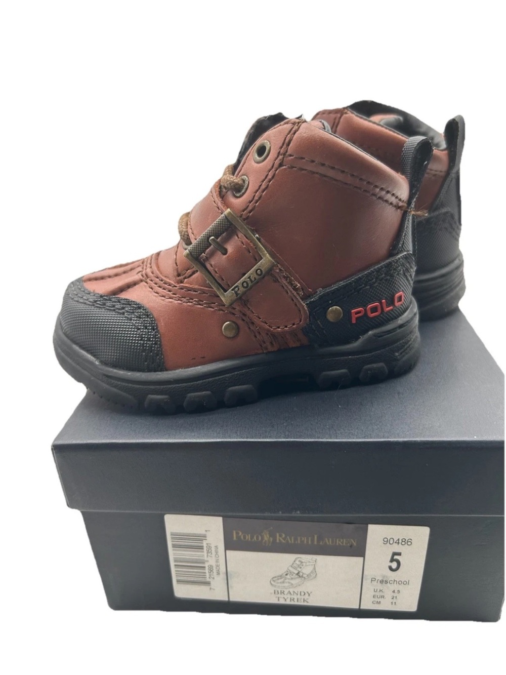 Polo by Ralph Lauren Brown and Black Preschool Boots